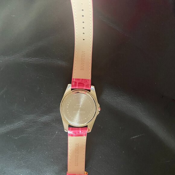 Manhattan by Croton Pink Leather Strap Ladies Watch - Picture 5 of 6